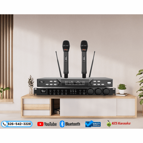  <font color=" blue">MIXCOMBO2</font> IDOlpro DSP-A20: Digital Signal Processor Multi Functions Karaoke Processor Mixer And UHF-580 Advanced Dual Wireless Microphone System