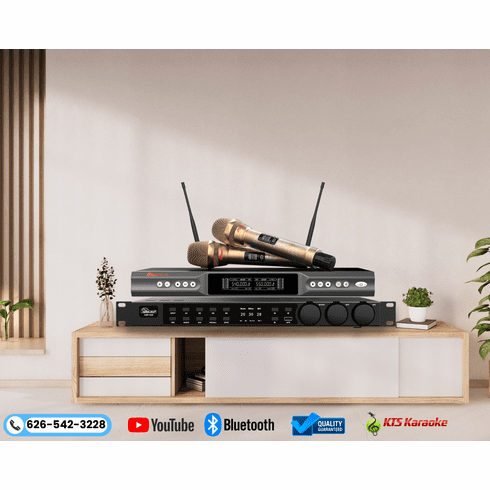<font color=" blue">MIXCOMBO3</font> IDOlpro DSP-A20: Multi-Function Karaoke Processor Mixer & UHF-X2D: Golden Dragon Engraved Professional Wireless Microphones