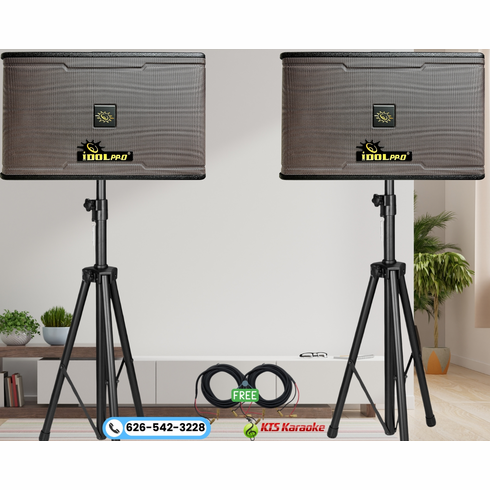 <font color=" blue">"SST2"</font> IDOLpro IPS-700 1200W Professional High Fidelity Vocal Karaoke Speakers With Stands Combo (Pair) <font color=" RED">Free cables</font></B> </b></font>