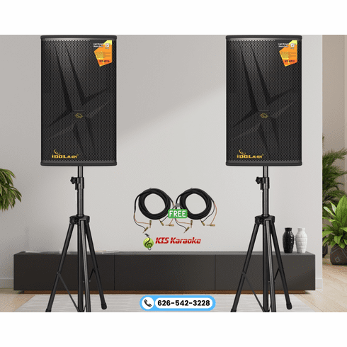 <font color=" blue">"SST3"</font>IDOLmain IPS-KP15 15" 8000W High Output Full Range Thunder Karaoke Loudspeakers With Heavy Duty Stands Combo (Pair)  <font color=" RED">Professional Choice</font></B> </b></font>