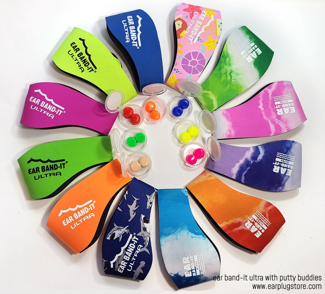 Ear BandIt® Ultra Premium Swimming Headband Ear BandIts Keep Ear Plugs in, so Water Stays