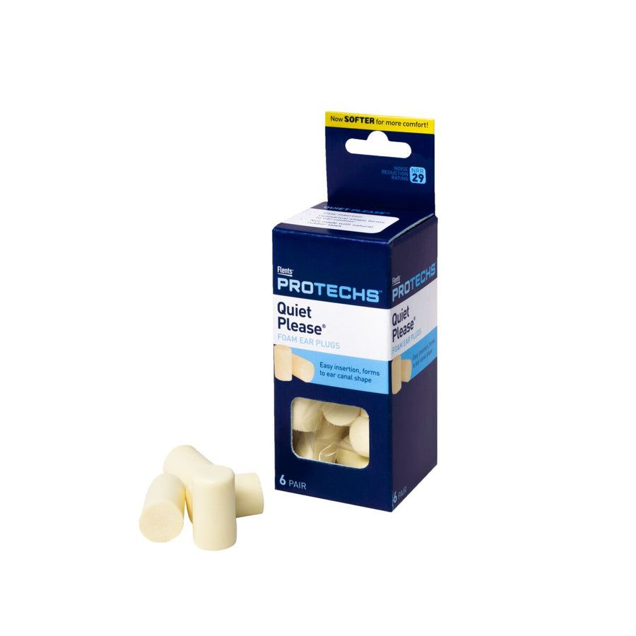 Flents ProTechs Quiet! Please UF Foam Ear Plugs (NRR 29) (6 Pairs