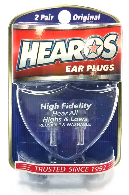 Hearos 2211 High Fidelity Series Ear Plugs (NRR 12) (2 Pairs w/ Case