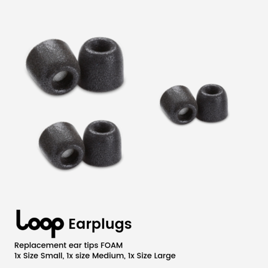 Loop Replacement Foam Ear Tips 3 Pairs