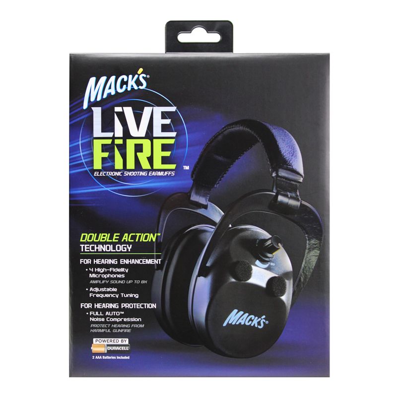 Mack's Live Fire Electronic Shooting Earmuffs (NRR 25)