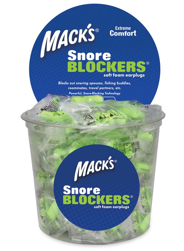 Mack's® Snore Blockers™ Soft Foam Ear Plugs (NRR 32) (Tub of 100