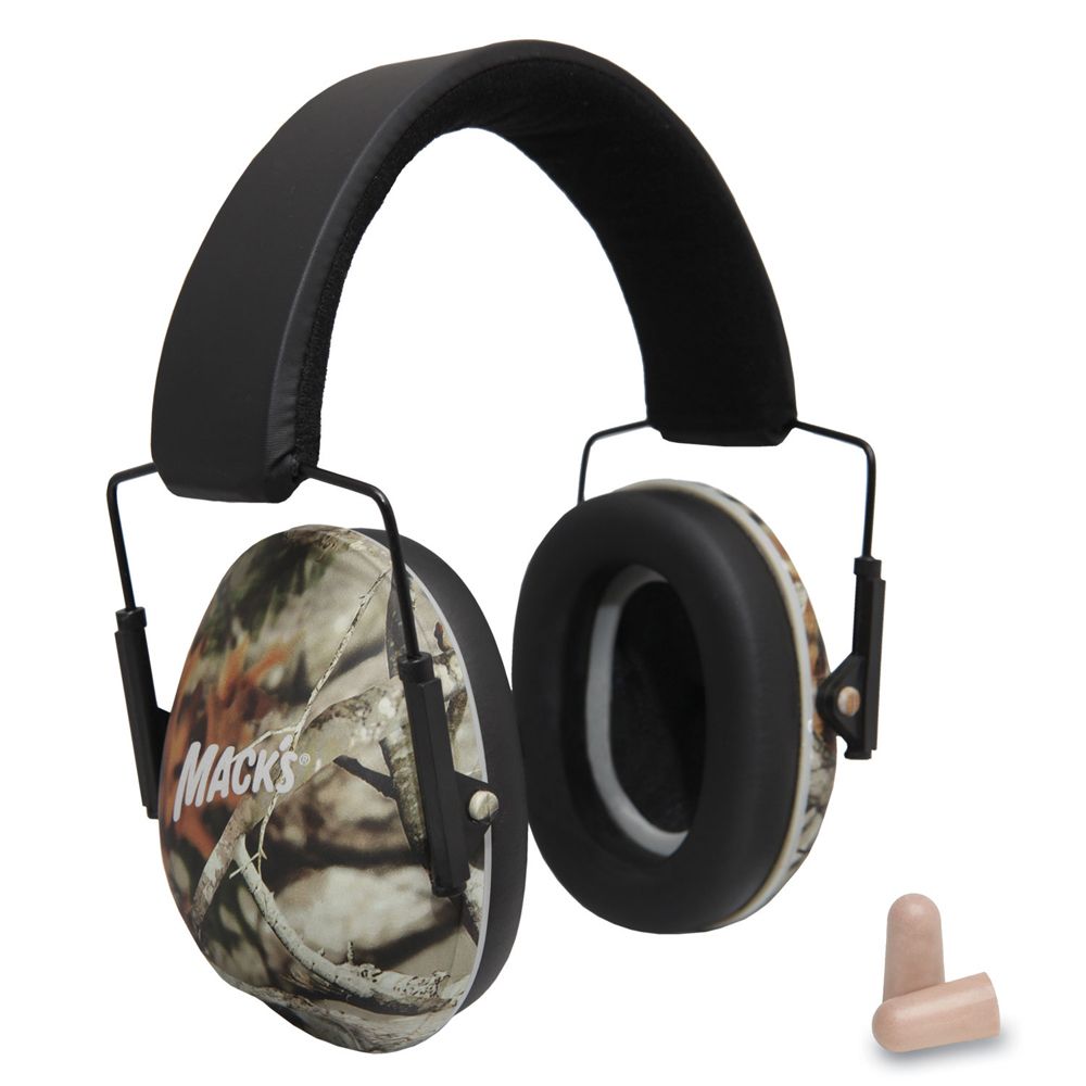 Mack's Shooters DoubleUp Ear Muffs (NRR 34) (Earmuffs + Ear Plugs) Universal Fit Shooting and