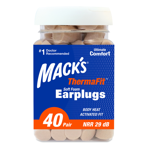 Mack's ThermaFit™ PVC Foam Ear Plugs (NRR 29) (40 Pair Bottle