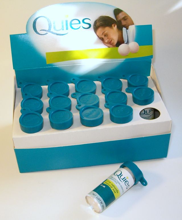 Quies Boules Wax Ear Plugs (Tube of 2 Pairs) Moldable Wax Ear Plugs