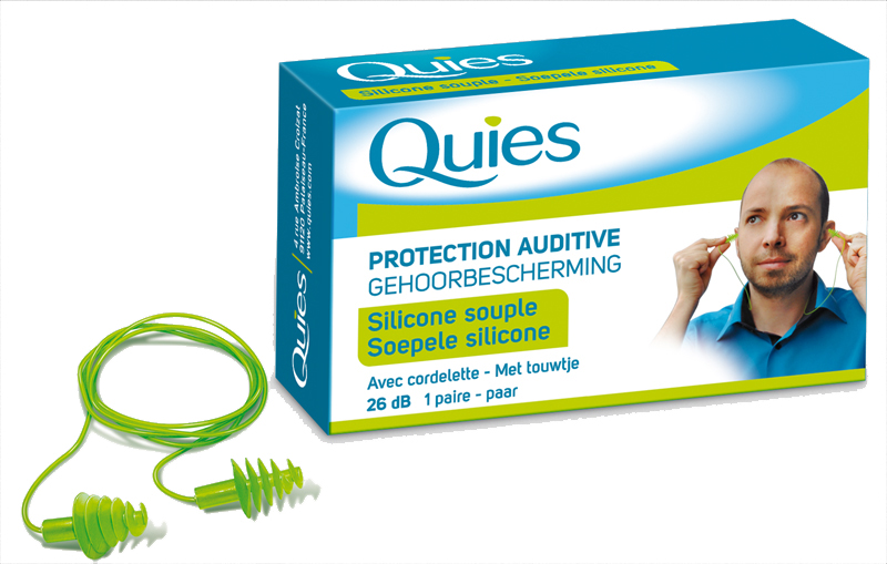 Quies Corded Reusable Ear Plugs Consumer Packaged Reusable Ear Plugs