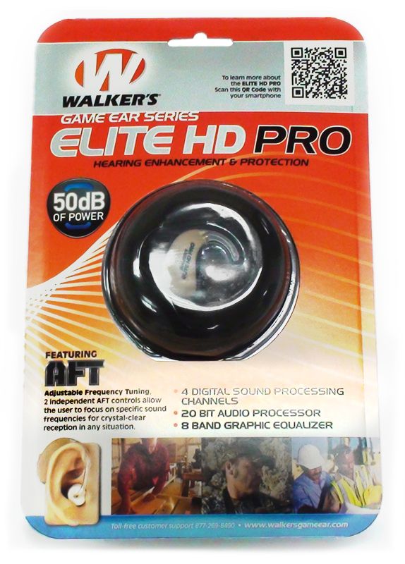 Walker's WGEXGE2B Digital HD Pro Elite Hunting Hearing Aid with Noise