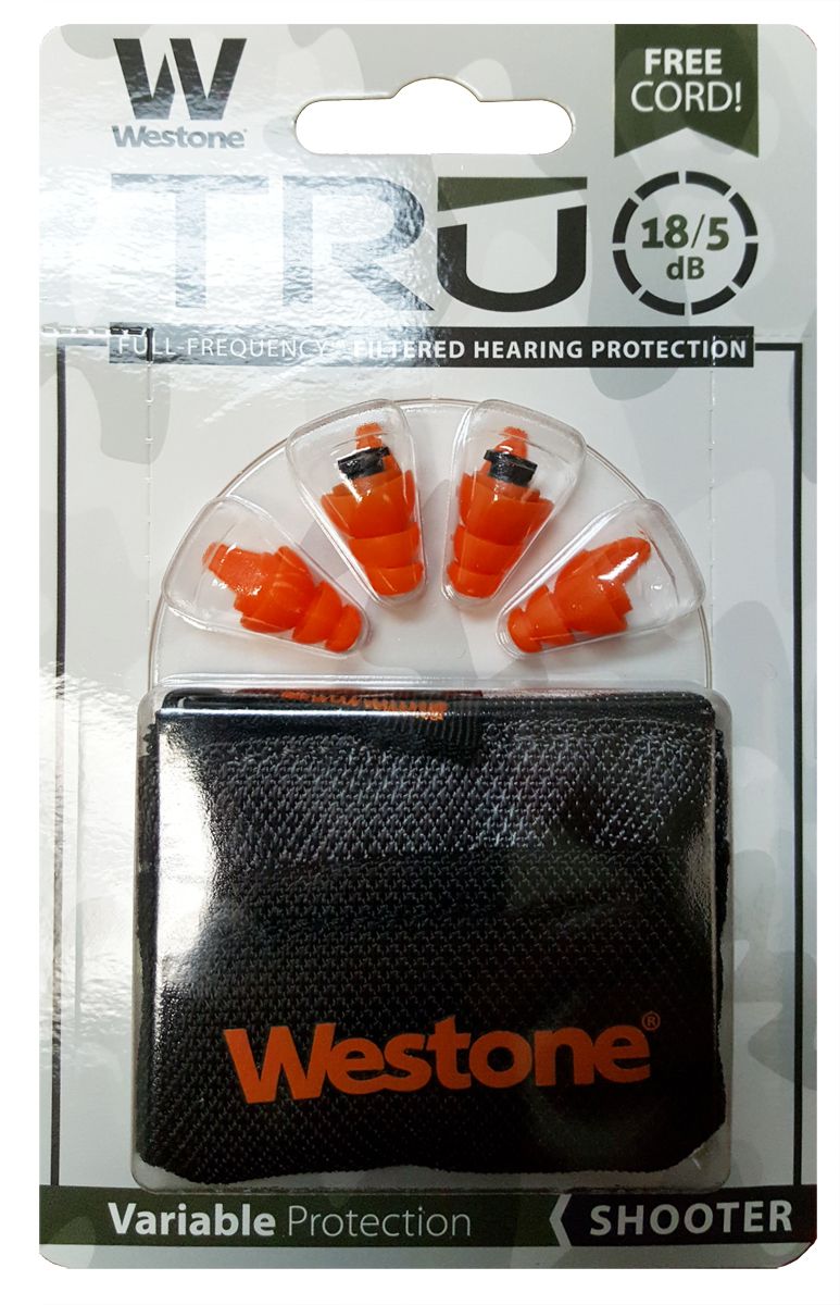 Westone TRU Shooter Reusable Variable Protection Ear Plugs (NRR 18/5
