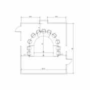 11-PERSON COUNCIL CHAMBERS DESK HORSESHOE/STRAIGHT SHAPED: 