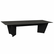 120" CONFERENCE TABLE WITH POWER DATA GROMMET- ASH GREY/ BLACK <FONT COLOR=GREEN>-FREE SHIPPING-</FONT>