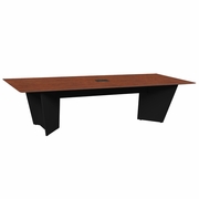 120" CONFERENCE TABLE WITH POWER DATA GROMMET- CHERRY/ BLACK <FONT COLOR=GREEN>-FREE SHIPPING-</FONT>