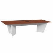 120" CONFERENCE TABLE WITH POWER DATA GROMMET- CHERRY/ WHITE <FONT COLOR=GREEN>-FREE SHIPPING-</FONT>