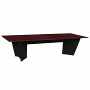 120" CONFERENCE TABLE WITH POWER DATA GROMMET- MAHOGANY/ BLACK <FONT COLOR=GREEN>-FREE SHIPPING-</FONT>