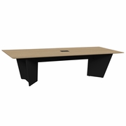 120" CONFERENCE TABLE WITH POWER DATA GROMMET - NOBLE OAK/BLACK <FONT COLOR=GREEN>-FREE SHIPPING-</FONT>