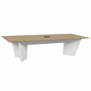 120" CONFERENCE TABLE WITH POWER DATA GROMMET - NOBLE OAK/WHITE <FONT COLOR=GREEN>-FREE SHIPPING-</FONT>