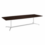 120W X 48D BOAT SHAPED CONFERENCE TABLE WITH METAL BASE.  <FONT COLOR=GREEN>-FREE SHIPPING-</FONT>