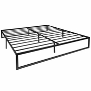 14 INCH METAL PLATFORM BED FRAME - NO BOX SPRING NEEDED WITH STEEL SLAT SUPPORT AND QUICK LOCK FUNCTIONALITY (KING): <font color=green>FREE SHIPPING!</font>