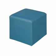 15" SQUARE OTTOMAN- PEACOCK TEAL <FONT COLOR=GREEN>-FREE SHIPPING-</FONT>
