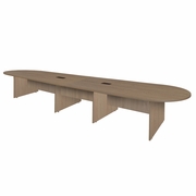 16 FT RACETRACK LAMINATE CONFERENCE TABLE WITH 2 CHARGING PORTS- NOBLE OAK <FONT COLOR=GREEN>-FREE SHIPPING-</FONT>