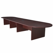 18 FT LAMINATE CONFERENCE TABLE WITH 2 CHARGING PORTS- MAHOGANY <FONT COLOR=GREEN>-FREE SHIPPING-</FONT>