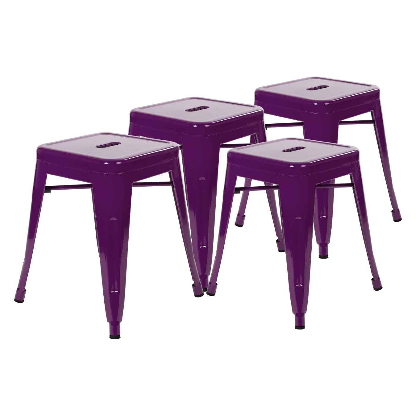 18" TABLE HEIGHT STOOL, STACKABLE BACKLESS METAL INDOOR DINING STOOL, COMMERCIAL GRADE RESTAURANT STOOL IN PURPLE - SET OF 4: <font color=green>FREE SHIPPING!</font> 18" TABLE HEIGHT STOOL, STACKABLE BACKLESS METAL INDOOR DINING STOOL, COMMERCIAL GRADE RESTAURANT STOOL IN PURPLE - SET OF 4: <font color=green>FREE SHIPPING!</font>