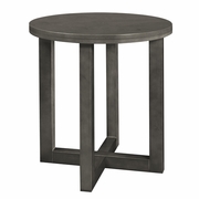 21 IN. ROUND ACCENT TABLE FOR LIVING ROOM- GREY <FONT COLOR=GREEN>-FREE SHIPPING-</FONT>