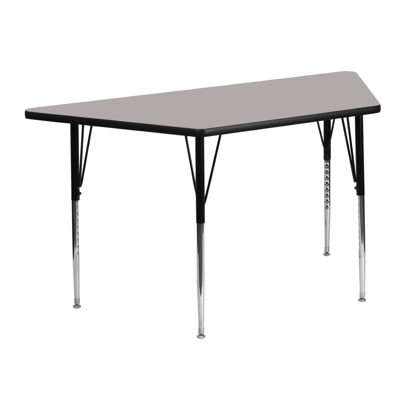 22.5''W X 45''L TRAPEZOID GREY HP LAMINATE ACTIVITY TABLE - STANDARD HEIGHT ADJUSTABLE LEGS <font color=green>FREE SHIPPING!</font> 22.5''W X 45''L TRAPEZOID GREY HP LAMINATE ACTIVITY TABLE - STANDARD HEIGHT ADJUSTABLE LEGS <font color=green>FREE SHIPPING!</font>
