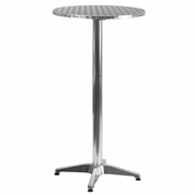 23.25" ROUND ALUMINUM INDOOR-OUTDOOR BAR HEIGHT TABLE WITH FLIP-UP TABLE: <font color=green>FREE SHIPPING!</font>