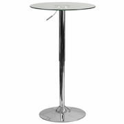 23.5'' ROUND ADJUSTABLE HEIGHT GLASS TABLE (ADJUSTABLE RANGE 33.5'' - 41''): <font color=green>FREE SHIPPING!</font> 23.5'' ROUND ADJUSTABLE HEIGHT GLASS TABLE (ADJUSTABLE RANGE 33.5'' - 41''): <font color=green>FREE SHIPPING!</font>