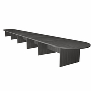 24 FT LAMINATE CONFERENCE TABLE WITH 4 CHARGING PORTS- ASH GREY <FONT COLOR=GREEN>-FREE SHIPPING-</FONT>
