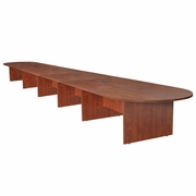 24 FT LAMINATE CONFERENCE TABLE WITH 4 CHARGING PORTS- CHERRY <FONT COLOR=GREEN>-FREE SHIPPING-</FONT>