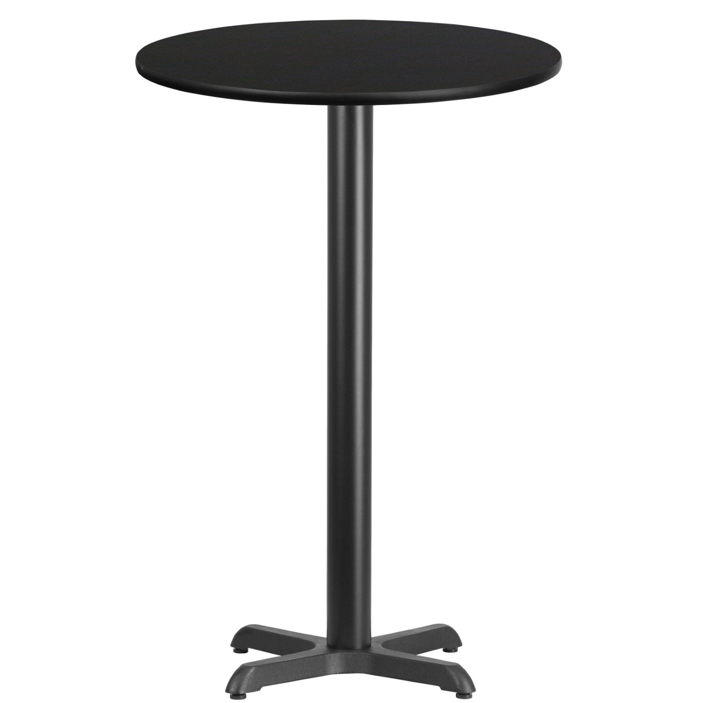 24'' ROUND BLACK LAMINATE TABLE TOP WITH 22'' X 22'' BAR HEIGHT TABLE BASE: <font color=green>FREE SHIPPING!</font> 24'' ROUND BLACK LAMINATE TABLE TOP WITH 22'' X 22'' BAR HEIGHT TABLE BASE: <font color=green>FREE SHIPPING!</font>