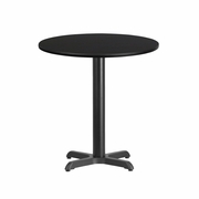 24'' ROUND BLACK LAMINATE TABLE TOP WITH 22'' X 22'' TABLE HEIGHT BASE: <font color=green>FREE SHIPPING!</font> 24'' ROUND BLACK LAMINATE TABLE TOP WITH 22'' X 22'' TABLE HEIGHT BASE: <font color=green>FREE SHIPPING!</font>