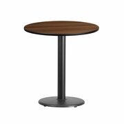 24'' ROUND WALNUT LAMINATE TABLE TOP WITH 18'' ROUND TABLE HEIGHT BASE <font color=green>FREE SHIPPING!</font> 24'' ROUND WALNUT LAMINATE TABLE TOP WITH 18'' ROUND TABLE HEIGHT BASE <font color=green>FREE SHIPPING!</font>