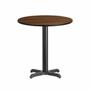 24'' ROUND WALNUT LAMINATE TABLE TOP WITH 22'' X 22'' TABLE HEIGHT BASE <font color=green>FREE SHIPPING!</font> 24'' ROUND WALNUT LAMINATE TABLE TOP WITH 22'' X 22'' TABLE HEIGHT BASE <font color=green>FREE SHIPPING!</font>