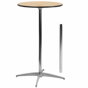 24'' ROUND WOOD COCKTAIL TABLE WITH 30'' AND 42'' COLUMNS: <font color=green>FREE SHIPPING!</font> 24'' ROUND WOOD COCKTAIL TABLE WITH 30'' AND 42'' COLUMNS: <font color=green>FREE SHIPPING!</font>