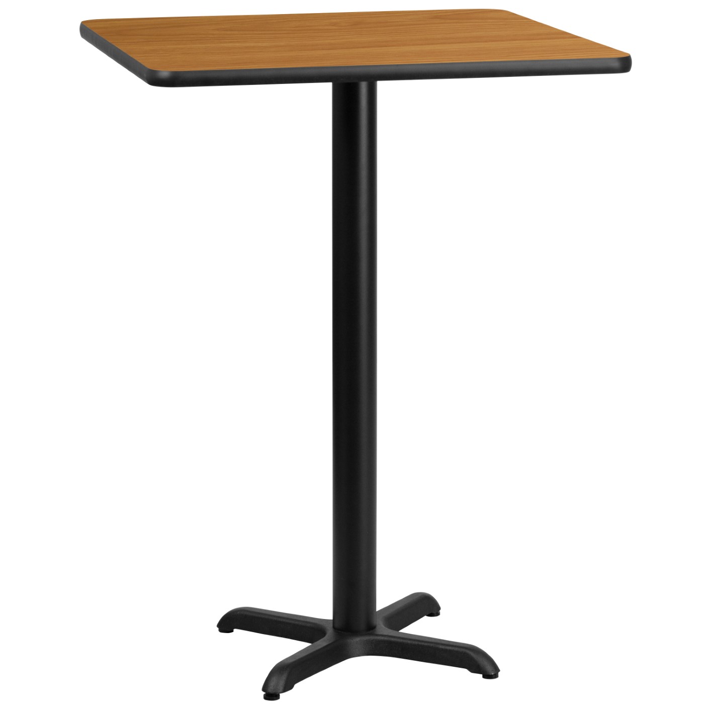 24'' SQUARE NATURAL LAMINATE TABLE TOP WITH 22'' X 22'' BAR HEIGHT TABLE BASE: <font color=green>FREE SHIPPING!</font> 24'' SQUARE NATURAL LAMINATE TABLE TOP WITH 22'' X 22'' BAR HEIGHT TABLE BASE: <font color=green>FREE SHIPPING!</font>