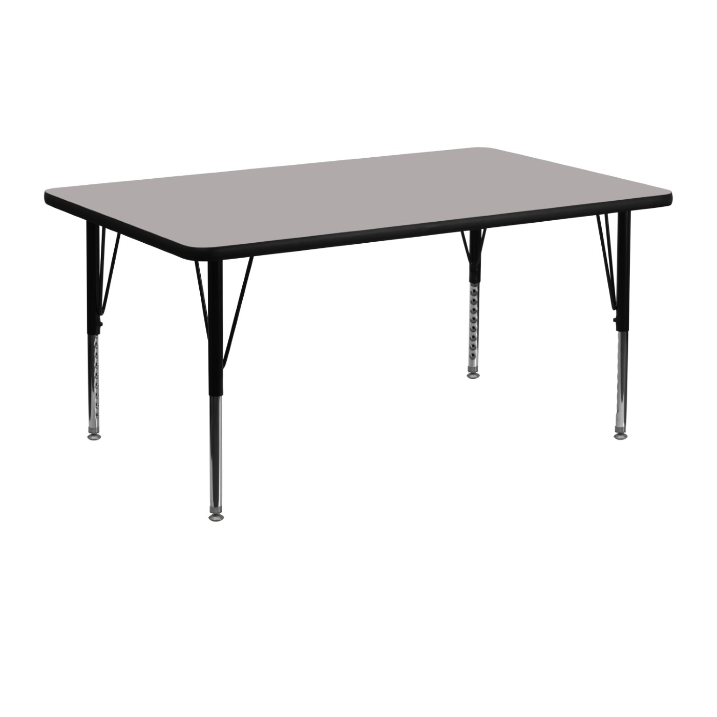 24''W X 48''L RECTANGULAR GREY HP LAMINATE ACTIVITY TABLE - HEIGHT ADJUSTABLE SHORT LEGS: <font color=green>FREE SHIPPING!</font> 24''W X 48''L RECTANGULAR GREY HP LAMINATE ACTIVITY TABLE - HEIGHT ADJUSTABLE SHORT LEGS: <font color=green>FREE SHIPPING!</font>