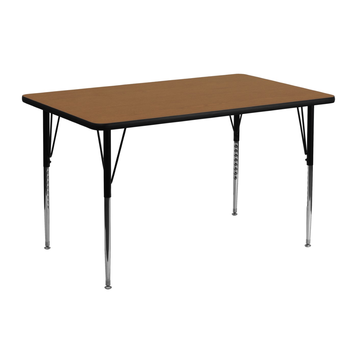 24''W X 48''L RECTANGULAR OAK THERMAL LAMINATE ACTIVITY TABLE - STANDARD HEIGHT ADJUSTABLE LEGS <font color=green>FREE SHIPPING!</font> 24''W X 48''L RECTANGULAR OAK THERMAL LAMINATE ACTIVITY TABLE - STANDARD HEIGHT ADJUSTABLE LEGS <font color=green>FREE SHIPPING!</font>