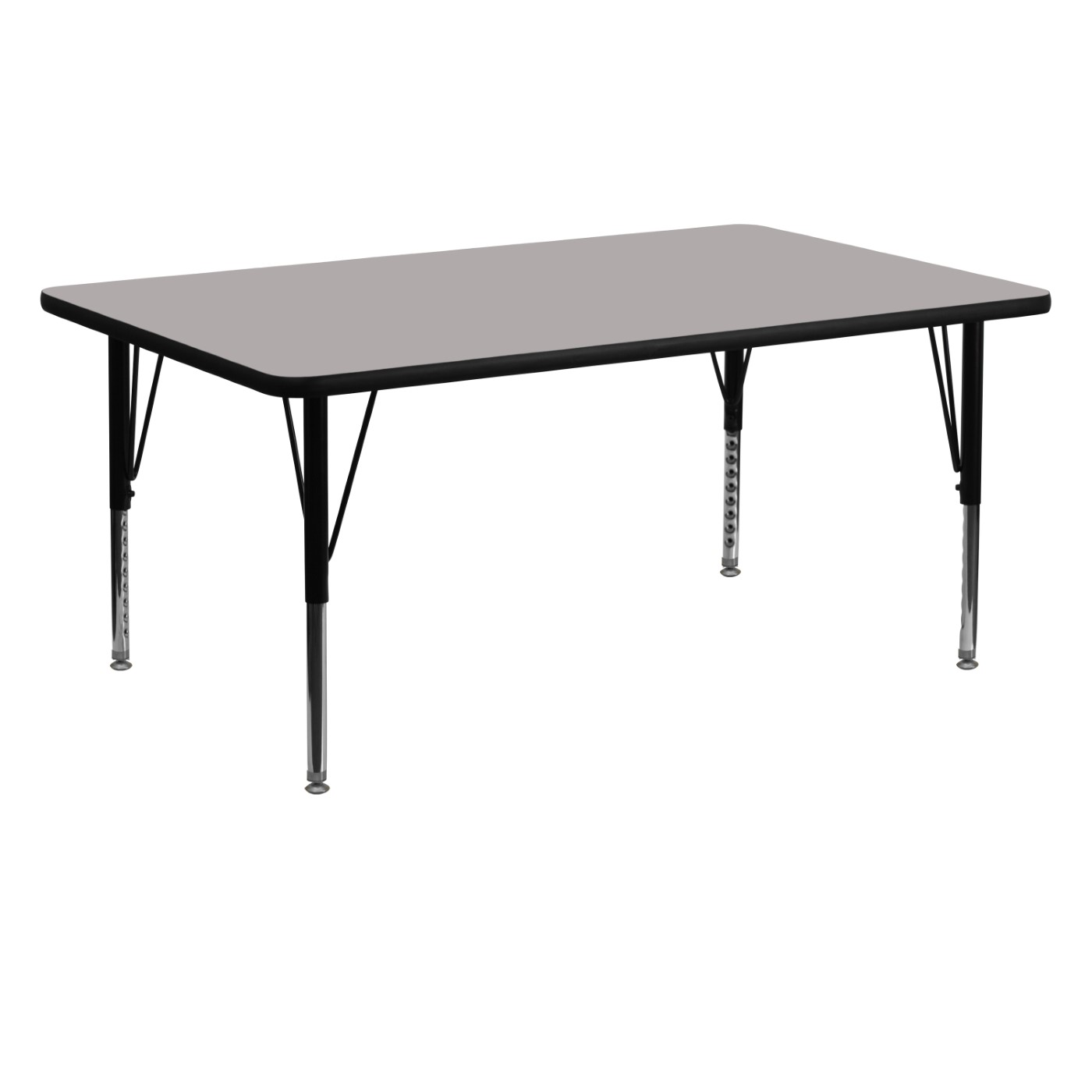 24''W X 60''L RECTANGULAR GREY HP LAMINATE ACTIVITY TABLE - HEIGHT ADJUSTABLE SHORT LEGS <font color=green>FREE SHIPPING!</font> 24''W X 60''L RECTANGULAR GREY HP LAMINATE ACTIVITY TABLE - HEIGHT ADJUSTABLE SHORT LEGS <font color=green>FREE SHIPPING!</font>