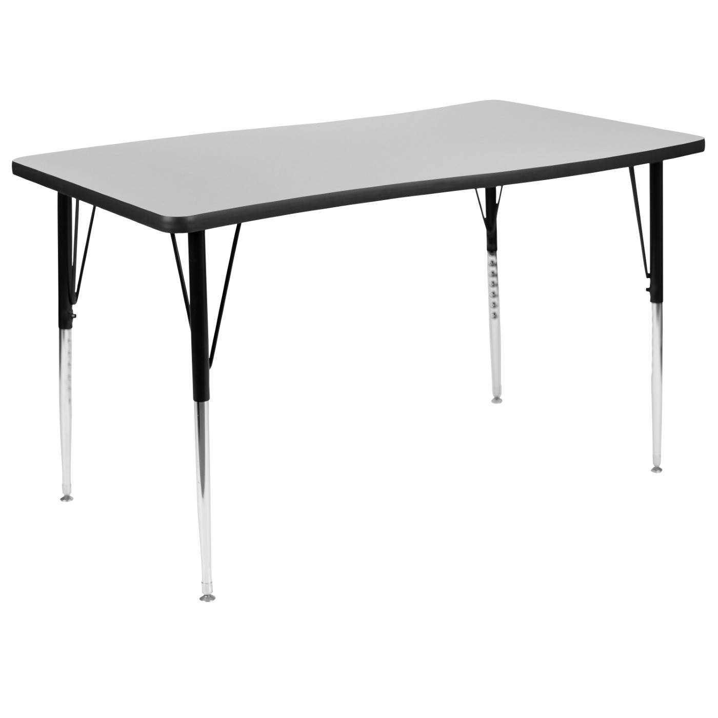 28"W X 47.5"L RECTANGULAR WAVE FLEXIBLE COLLABORATIVE GREY THERMAL LAMINATE ACTIVITY TABLE - STANDARD HEIGHT ADJUSTABLE LEGS <font color=green>FREE SHIPPING!</font> 28"W X 47.5"L RECTANGULAR WAVE FLEXIBLE COLLABORATIVE GREY THERMAL LAMINATE ACTIVITY TABLE - STANDARD HEIGHT ADJUSTABLE LEGS <font color=green>FREE SHIPPING!</font>