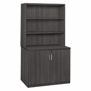 29 IN. STORAGE CABINET WITH OPEN HUTCH- ASH GREY <FONT COLOR=GREEN>-FREE SHIPPING-</FONT>
