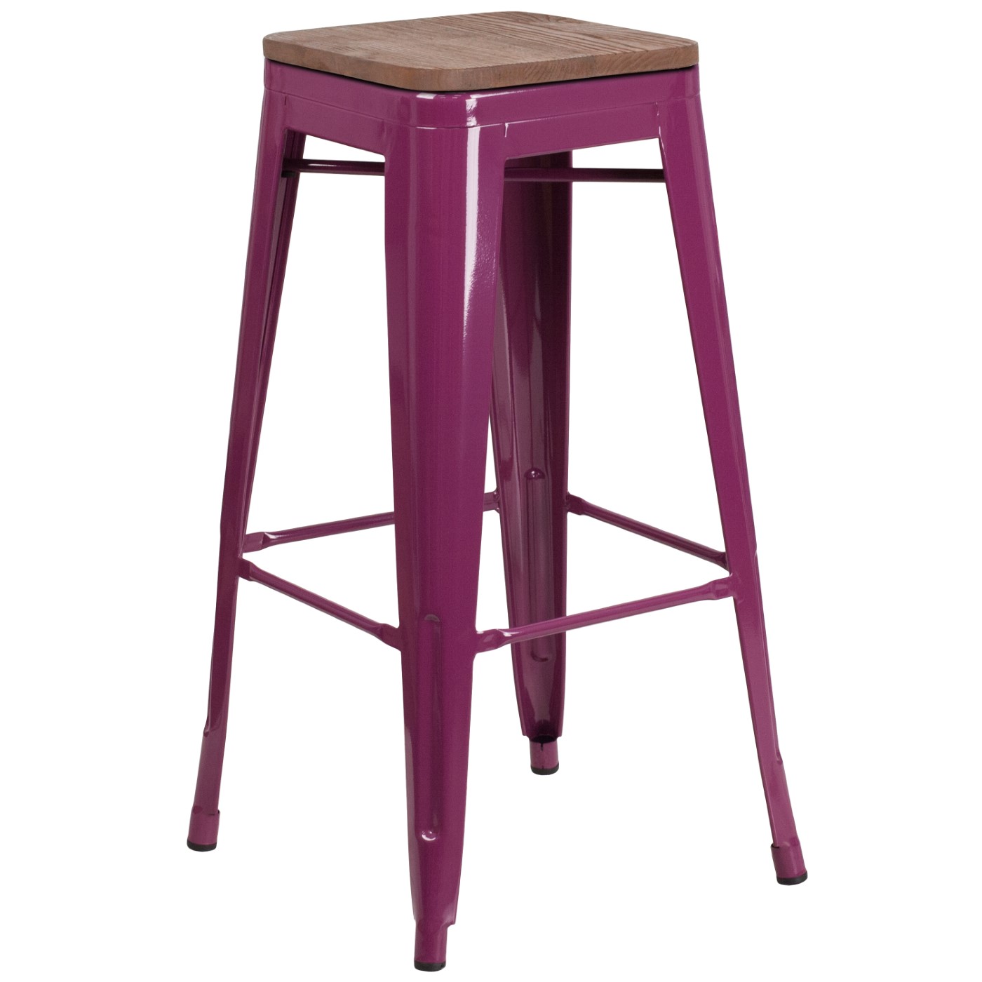 30" HIGH BACKLESS PURPLE BARSTOOL WITH SQUARE WOOD SEAT <font color=green>FREE SHIPPING!</font> 30" HIGH BACKLESS PURPLE BARSTOOL WITH SQUARE WOOD SEAT <font color=green>FREE SHIPPING!</font>