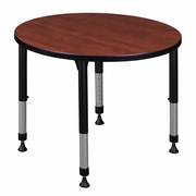 30 IN.ROUND HEIGHT ADJUSTABLE CLASSROOM ACTIVITY TABLE- CHERRY <FONT COLOR=GREEN>-FREE SHIPPING-</FONT>