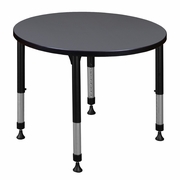 30 IN.ROUND HEIGHT ADJUSTABLE CLASSROOM ACTIVITY TABLE- GREY <FONT COLOR=GREEN>-FREE SHIPPING-</FONT>