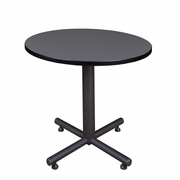 30 IN. ROUND X-BASE BREAKROOM TABLE- GREY <FONT COLOR=GREEN>-FREE SHIPPING-</FONT>